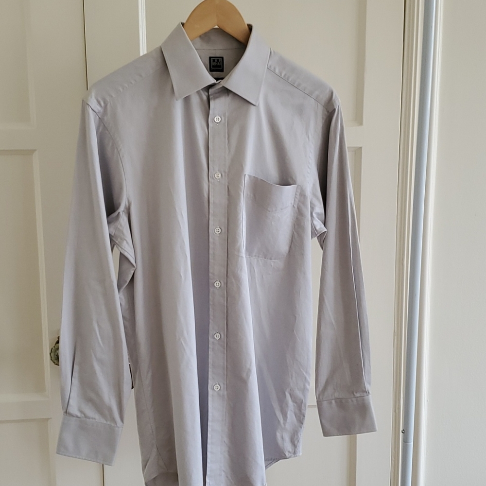 Ike Behar gray dress shirt